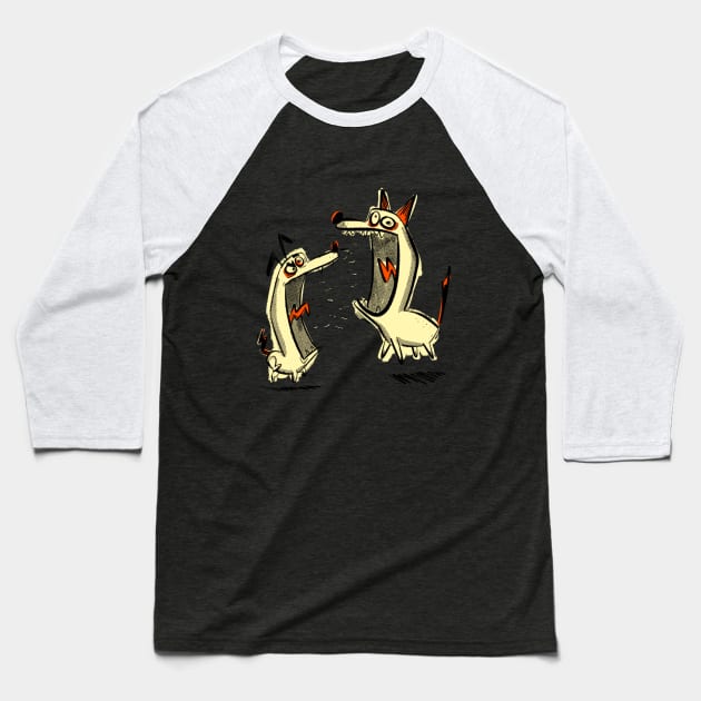 Dogs Baseball T-Shirt by edvill